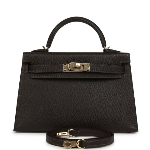 Hermes Kelly Sellier 20 Bai-Brun Epsom Permabrass Hardware
