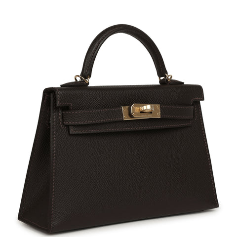Hermes Kelly Sellier 20 Bai-Brun Epsom Permabrass Hardware