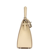 Hermes Kelly Sellier 25 Craie Epsom Palladium Hardware - Thumbnail View 3