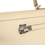 Hermes Kelly Sellier 25 Craie Epsom Palladium Hardware - Thumbnail View 7