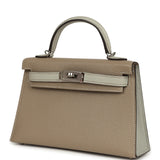 Hermes Special Order (HSS) Kelly Sellier 20 Gris Tourterelle, Gris Perle Chevre Mysore Palladium Hardware - Thumbnail View 5