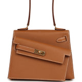 Hermes Kelly Sellier en Desordre 20 Gold Epsom Gold Hardware - Thumbnail View 4
