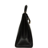 Vintage Hermes Kelly Retourne 40 Black Box Gold Hardware - Thumbnail View 3