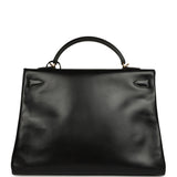 Vintage Hermes Kelly Retourne 40 Black Box Gold Hardware - Thumbnail View 4