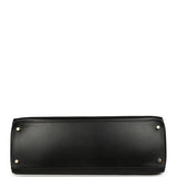 Vintage Hermes Kelly Retourne 40 Black Box Gold Hardware - Thumbnail View 6