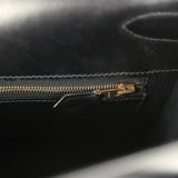 Vintage Hermes Kelly Retourne 40 Black Box Gold Hardware - Thumbnail View 9
