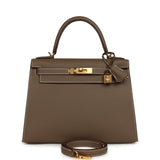 Hermes Kelly Sellier 28 Etoupe Epsom Gold Hardware - Thumbnail View 1