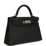Hermes Kelly Sellier 20 Black Epsom Palladium Hardware - Thumbnail View 2