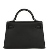 Hermes Kelly Sellier 20 Black Epsom Palladium Hardware - Thumbnail View 4