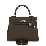 Hermes Kelly Retourne 25 Vert Loden Togo Palladium Hardware - Thumbnail View 1