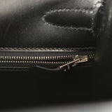 Vintage Hermes Kelly Sellier 32 Black Box Palladium Hardware - Thumbnail View 9