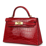 Hermes Kelly Sellier 20 Braise Shiny Alligator Gold Hardware - Thumbnail View 5