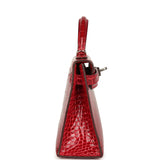 Hermes Kelly Sellier 20 Braise Shiny Alligator Palladium Hardware - Thumbnail View 3