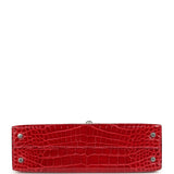 Hermes Kelly Sellier 20 Braise Shiny Alligator Palladium Hardware - Thumbnail View 6