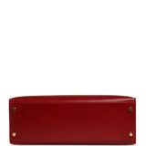 Vintage Hermes Kelly Sellier 32 Rouge Vif Box Gold Hardware - Thumbnail View 6