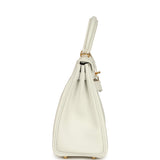 Hermes Kelly Retourne 25 New White Swift Gold Hardware - Thumbnail View 3