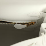 Hermes Kelly Retourne 25 New White Swift Gold Hardware - Thumbnail View 9
