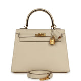 Hermes Kelly Sellier 25 Nata Epsom Gold Hardware - Thumbnail View 1