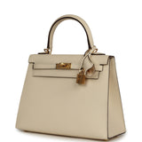 Hermes Kelly Sellier 25 Nata Epsom Gold Hardware - Thumbnail View 5