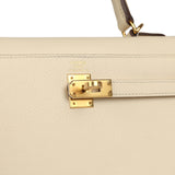 Hermes Kelly Sellier 25 Nata Epsom Gold Hardware - Thumbnail View 7