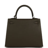 Hermes Kelly Sellier 25 Vert Loden Epsom Palladium Hardware - Thumbnail View 4