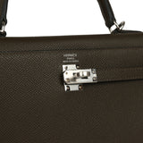 Hermes Kelly Sellier 25 Vert Loden Epsom Palladium Hardware - Thumbnail View 7