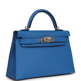 Hermes Kelly Sellier 20 Bleu Zellige Epsom Palladium Hardware - Thumbnail View 2