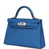 Hermes Kelly Sellier 20 Bleu Zellige Epsom Palladium Hardware - Thumbnail View 5