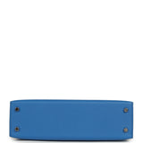 Hermes Kelly Sellier 20 Bleu Zellige Epsom Palladium Hardware - Thumbnail View 6