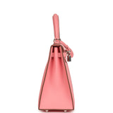 Hermes Kelly Sellier 25 Rose Confetti Epsom Palladium Hardware - Thumbnail View 3