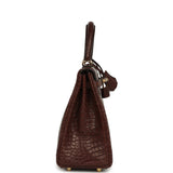 Hermes Kelly Retourne 25 Havane Matte Alligator Permabrass Hardware - Thumbnail View 3