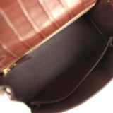 Hermes Kelly Retourne 25 Havane Matte Alligator Permabrass Hardware - Thumbnail View 8