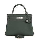 Hermes Kelly Retourne 28 Vert Mangrove Togo Palladium Hardware - Thumbnail View 1