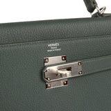 Hermes Kelly Retourne 28 Vert Mangrove Togo Palladium Hardware - Thumbnail View 7