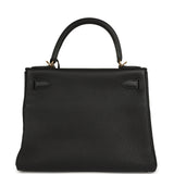 Pre-owned Hermes Kelly Retourne 28 Black Togo Gold Hardware - Thumbnail View 4