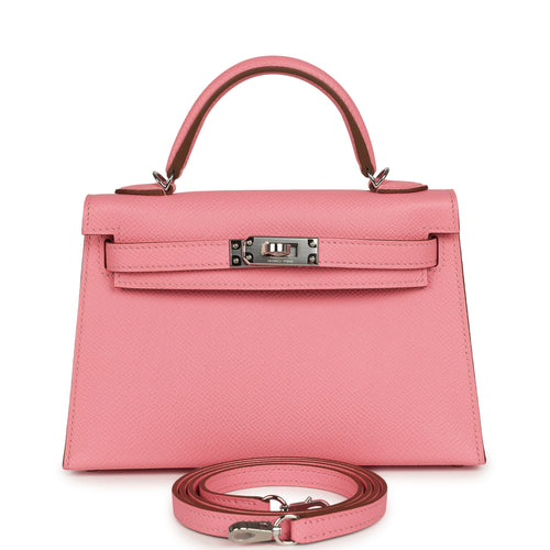 Hermes Kelly Sellier 20 Rose Confetti Epsom Palladium Hardware