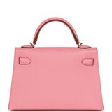 Hermes Kelly Sellier 20 Rose Confetti Epsom Palladium Hardware - Thumbnail View 4