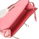 Hermes Kelly Sellier 20 Rose Confetti Epsom Palladium Hardware - Thumbnail View 8
