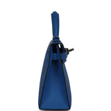 Hermes Kelly Sellier 20 Bleu Zellige Epsom Palladium Hardware - Thumbnail View 3