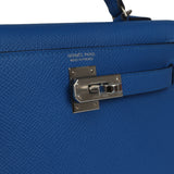 Hermes Kelly Sellier 20 Bleu Zellige Epsom Palladium Hardware - Thumbnail View 7