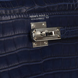 Hermes Kelly Sellier 20 Bleu Saphir Matte Alligator Palladium Hardware - Thumbnail View 7