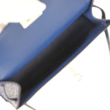 Hermes Kelly Sellier 20 Bleu Saphir Matte Alligator Palladium Hardware - Thumbnail View 8