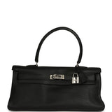 Vintage Hermes Shoulder Kelly 42 JPG Black Clemence Palladium Hardware - Thumbnail View 1