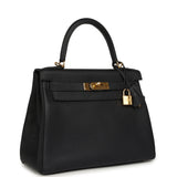 Pre-owned Hermes Kelly Retourne 28 Bleu Nuit Togo Gold Hardware - Thumbnail View 2