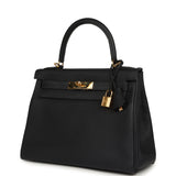 Pre-owned Hermes Kelly Retourne 28 Bleu Nuit Togo Gold Hardware - Thumbnail View 5