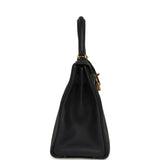 Pre-owned Hermes Kelly Retourne 28 Bleu Nuit Togo Gold Hardware - Thumbnail View 3