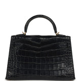 Pre-owned Hermes Kelly Sellier 20 Bleu Nuit Matte Alligator Gold Hardware - Thumbnail View 4