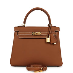 Hermes Kelly Retourne 25 Gold Togo Gold Hardware