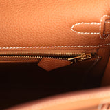 Hermes Kelly Retourne 25 Gold Togo Gold Hardware - Thumbnail View 9