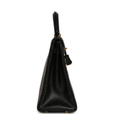 Vintage Hermes Kelly Retourne 32 Black Ardennes Gold Hardware - Thumbnail View 3
